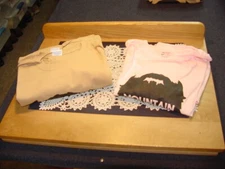 THREE C Port and Company T-Shirts Size 3XL, Logo "Mountain Man" Brown & Pink