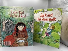 Little Golden Books Little Red Riding Hood Jack And The Beanstalk Vintage READ