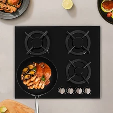4-Burner Countertop Electronic Stove Built-in Gas Stove Ignition NG Gas Stove