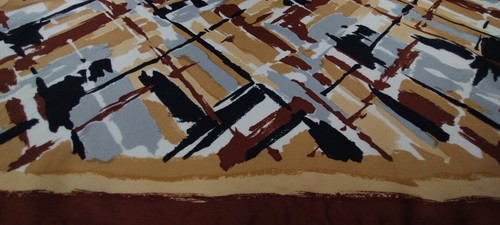 ANNE FOGARTY Abstract ALL SILK Scarf Vintage JAPAN Signature David E. Schwab - Picture 14 of 22
