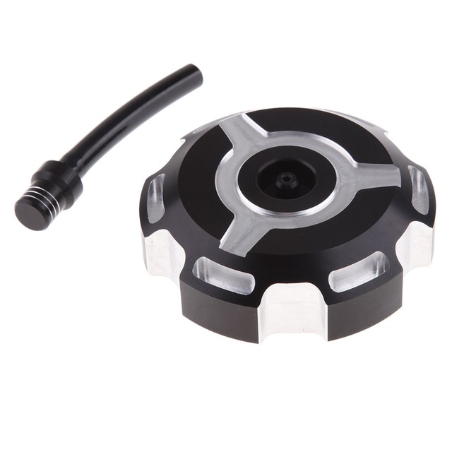 57mm CNC BILLET FUEL GAS CAP KAWASAKI BLACK KFX 450R YZ125 KLX450R I