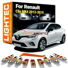 Renault Clio Mk4 PREMIUM 7Pc High Power White Led Interior Light Kit