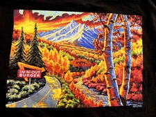 In N Out Burger Colorado T Shirt Adult Black Size Large Carl Bork Artwork 2020