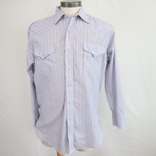 Panhandle Slim Shirt Mens 16-33 Western Cowboy Pearl Snap Striped Long Sleeve
