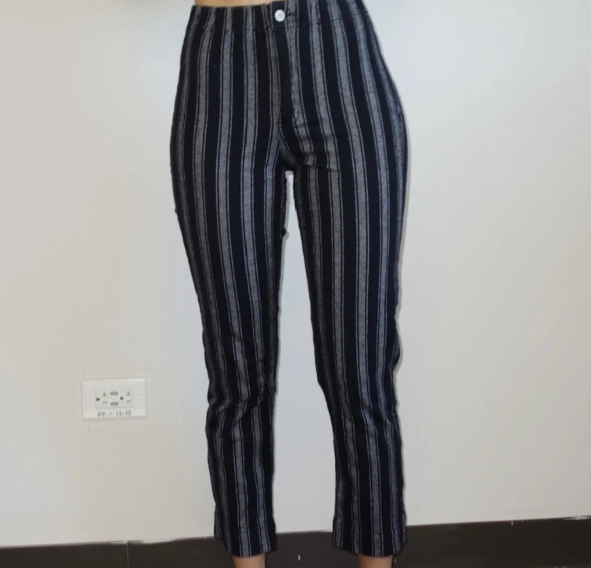 brandy melville black and white striped pants