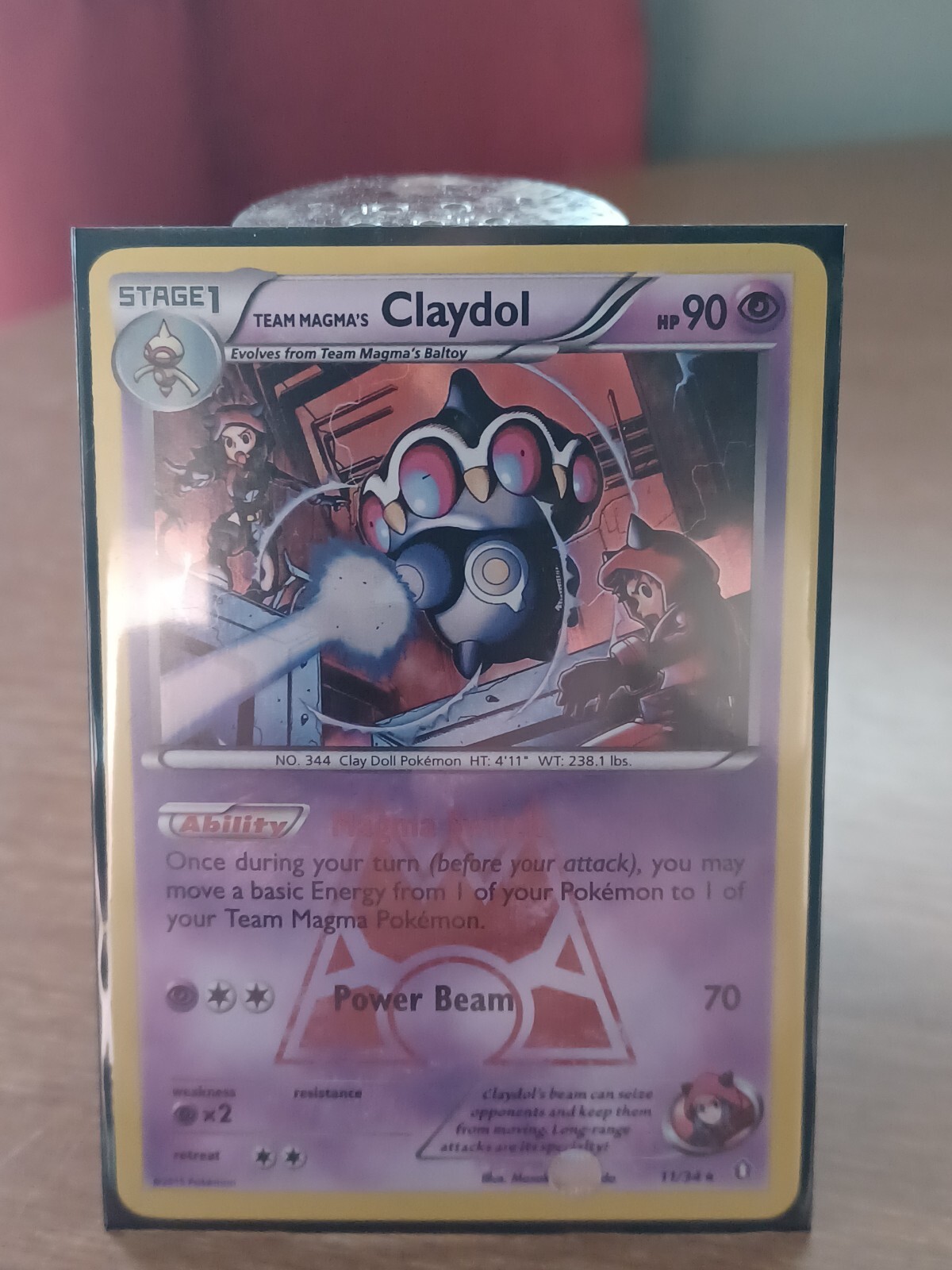 Pokémon TCG Team Magma's Claydol Double Crisis 11/34 Holo Rare LP