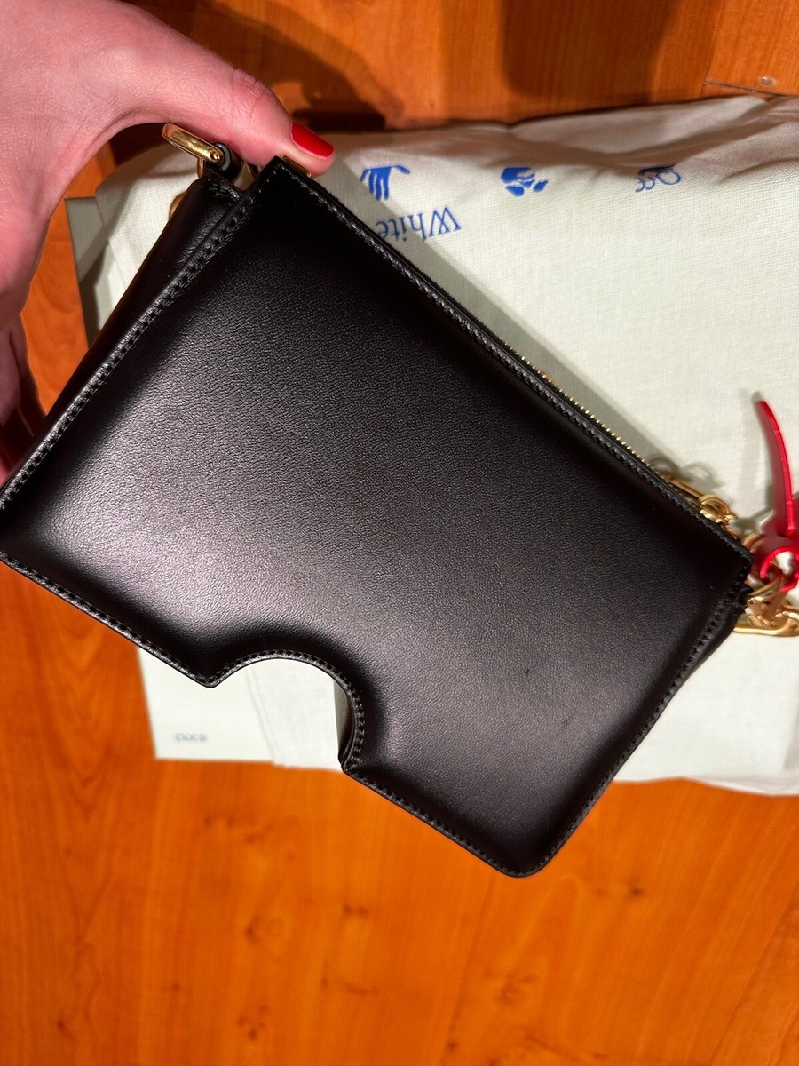 Off-White Burrow Zipped Pouch Black Shoulder Bag | eBay