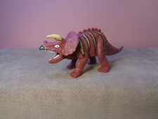 RUBBER TRICERATOPS DINOSAUR 1.5  X 4.25  FIGURE CAKE TOPPER MA90 