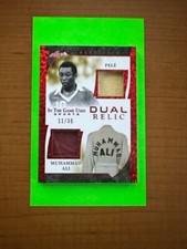 2022 Leaf Game Used Pele and Muhammad Ali Dual Relic Red 11/30 Ali Glove