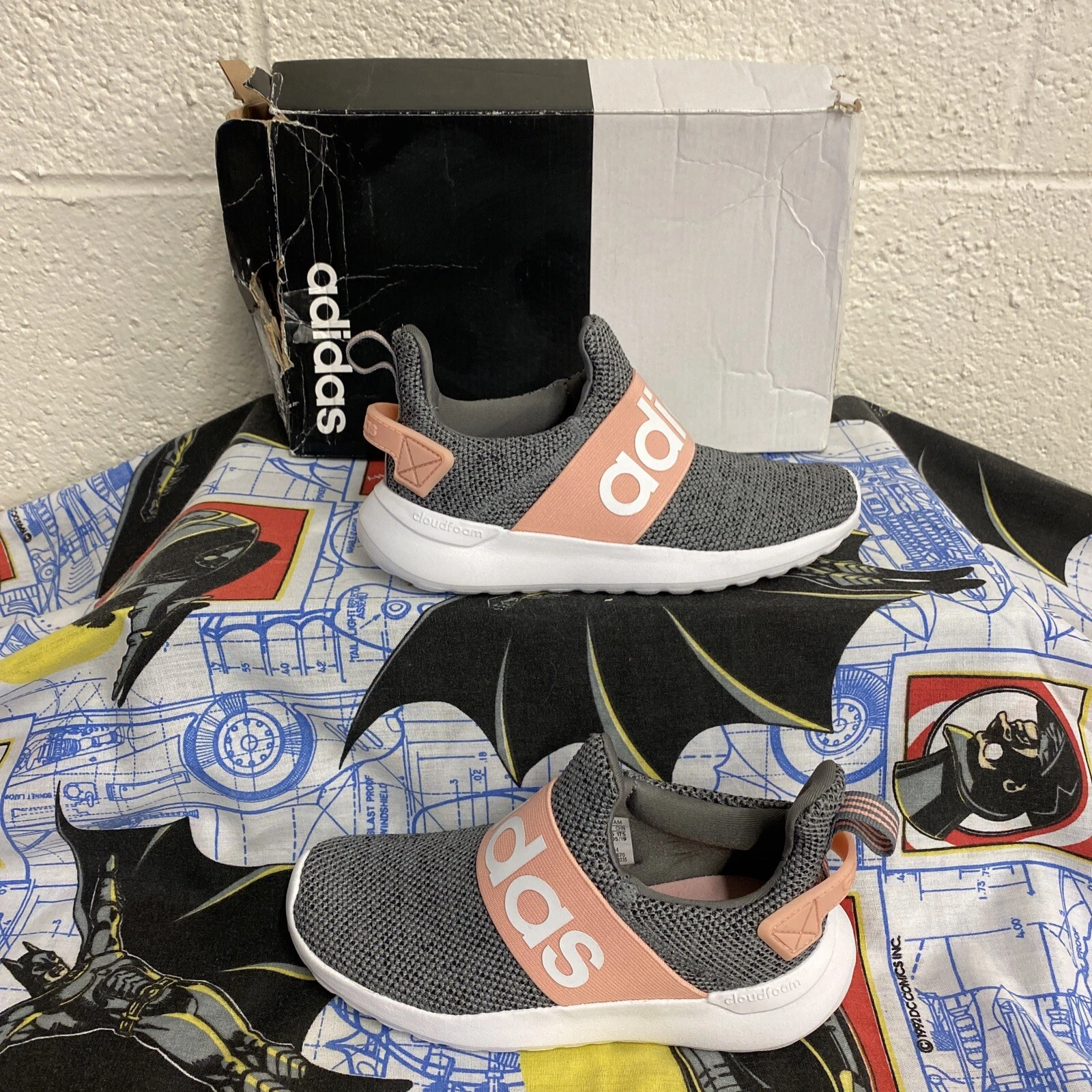 Adidas Lite Racer Slip On Scarpe da ginnastica casual per bambini e ragazze (taglia 11 5)