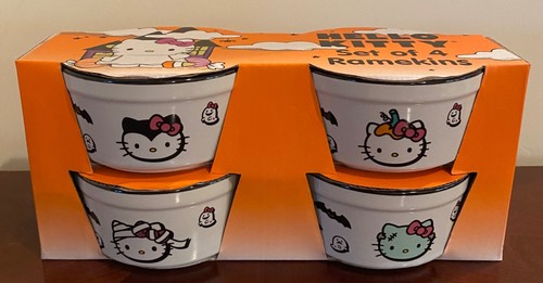Sanrio Hello Kitty Halloween Monsters Set Of 4 Baking Ramekins  NIP - Bild 1 von 7
