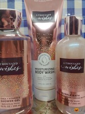 Bath Body Works 3pc A THOUSAND WISHES bubble bath body wash set BN gift lot
