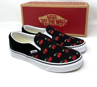 vans classic slip on cherry