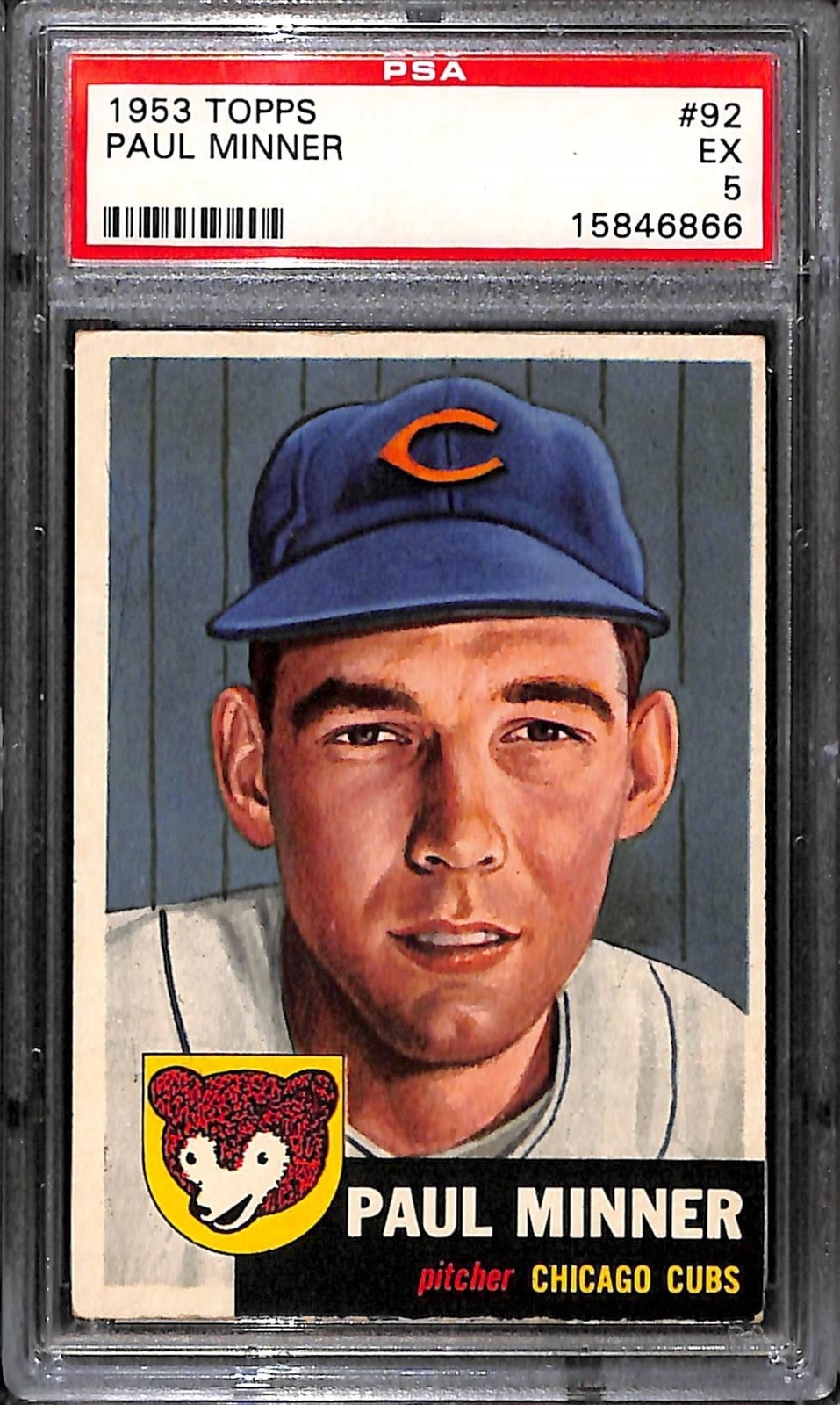 1953 Topps #92 Paul Minner PSA 5 EX 15846866