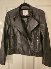 Jasper Conran Leather Look Jacket, Size 12