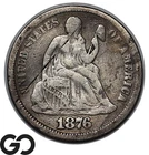 1876 Seated Liberty Dime