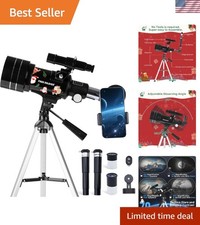 Kids Telescope 70mm Aperture Refractor Astronomical 15X-150X Kids Adults