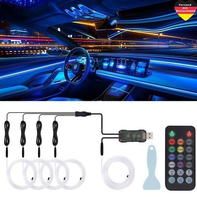 Auto LED Innenbeleuchtung Sync Ambientebeleuchtung Innenraum Lichtleiste Musik