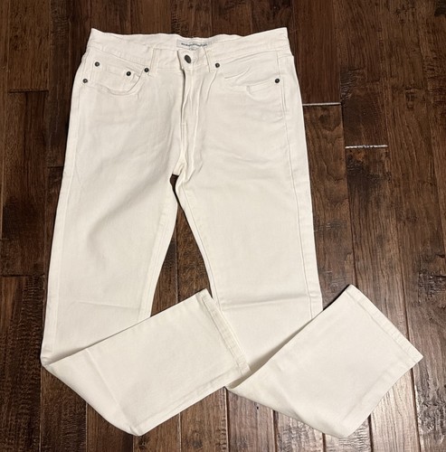 Amazon Essentials Mens White Slim-Fit Jeans , 30x32