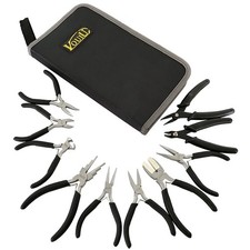 10-Piece Jewelry Pliers Set Making Tools Black