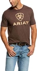 USA Flag T-Shirt by Ariat,Brown Heather/Liberty Usa, Size Large