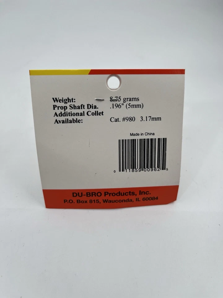 Dubro 962 New in Package 1-1/4" (32mm) Electric Spinner Red RC Airplane Hobby - Image 4 of 4