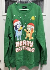 Bluey And Bingo  Merry Everything  Light Up Sweatshirt Size 3XL New 