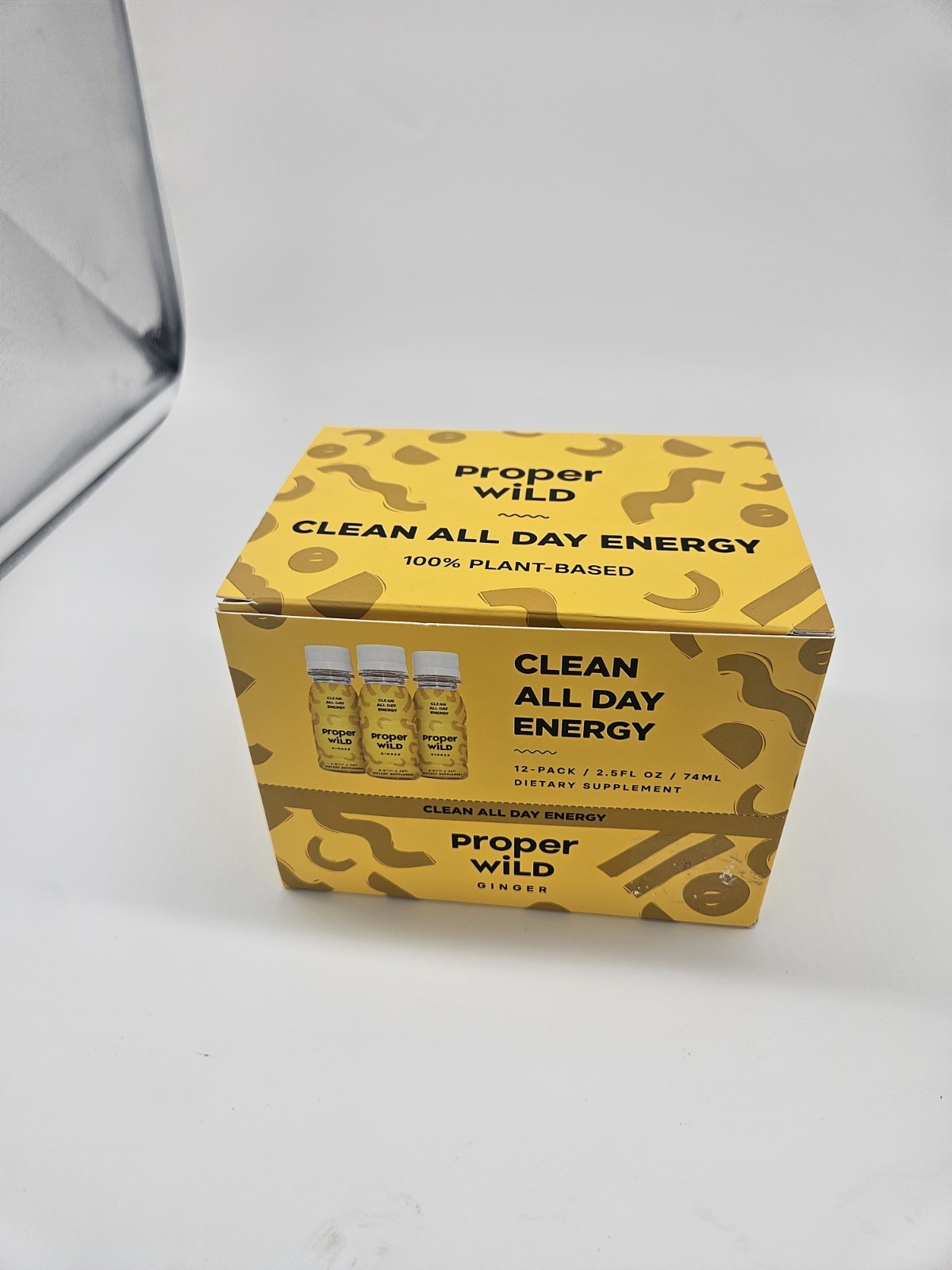 Box of 12 Proper Wild Vegan Energy Shots Ginger 2.5oz Exp 11/2026 