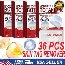 36 PCS MICRONEEDLE BOTANIC Skin Tag & Acne Patches,Skin Tag Remover,Protect Skin