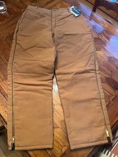 Walls Blizzard Pruf Insulated Duck Work Pants Men L Short 36-38x29 Brown USA NWT