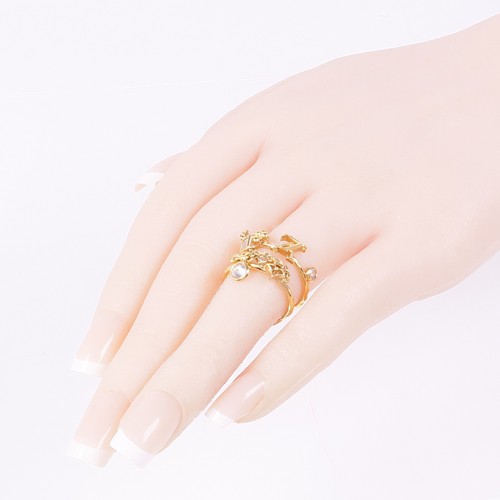 LOUIS VUITTON LV In The Sky Ring M1089S Metal Gold US#5.5/6.25 - Picture 8 of 9