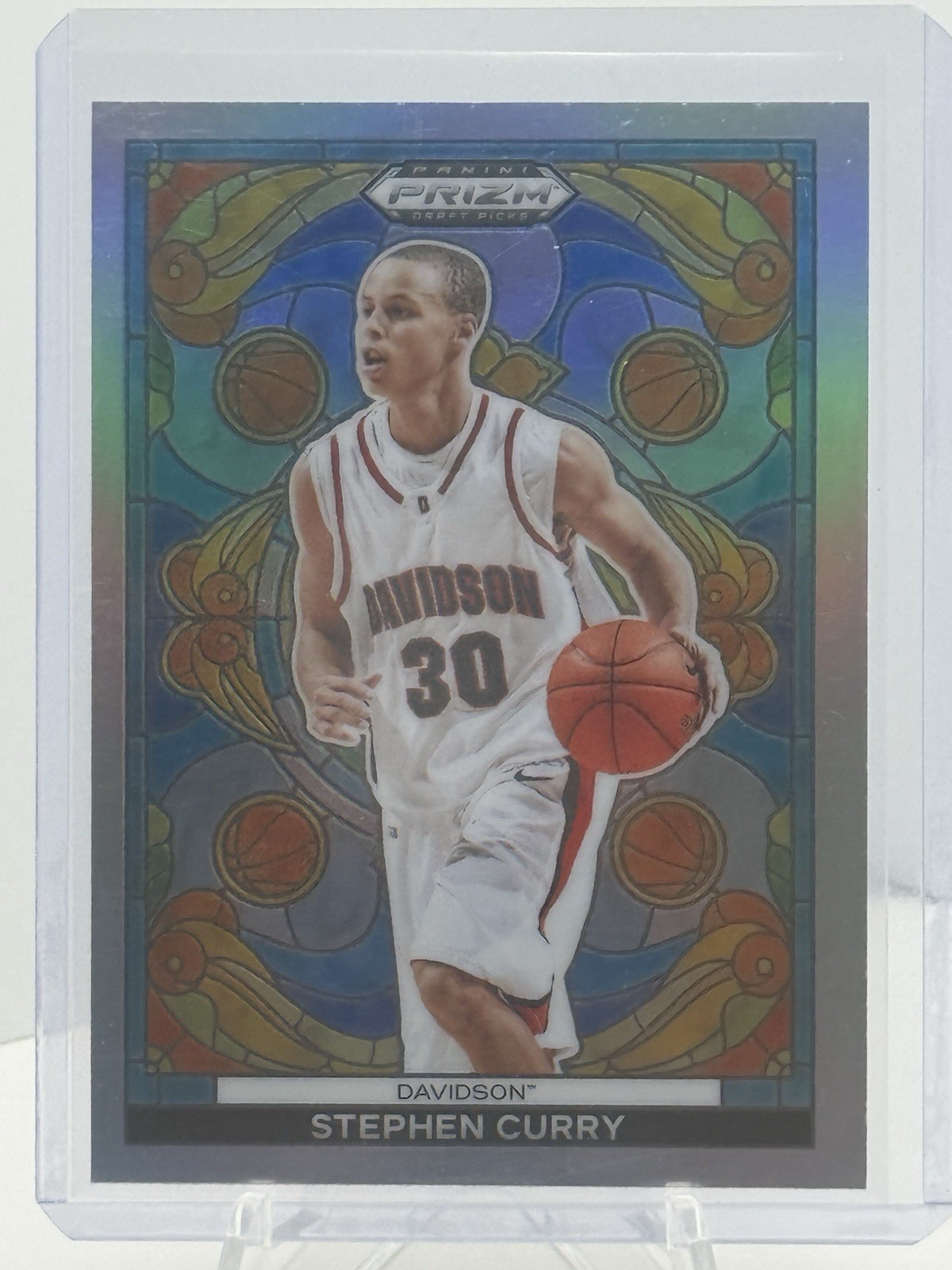 2024 Panini Prizm Draft Picks Stained Glass Stephen Curry SP #2