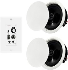 6.5 Inch Bluetooth Ceiling Speakers 300W 2-Way Flush Mount Plus Wall Mount...