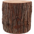 Wood Stump End Table: Rustic Tree Stump Coffee Table - Natural Wooden Pedestal