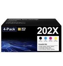 202X Toner Cartridge Compatible for HP CF500X 202A M281fdw M254dw 4-Pack