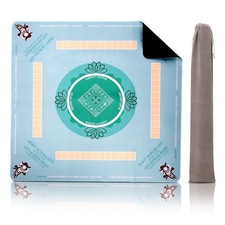 Paduae 32.7x32.7 Inch Mahjong Mat with Printed Rules  Directions - Extra Lar...