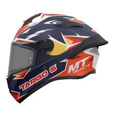 MT Targo S Acosta Matt Blue Full Face Motorcycle Helmet Ece 22.06 Large