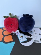 Jellycat Fabulous Fruit Strawberry &Blueberry *Brand New With Tags* RETIRED