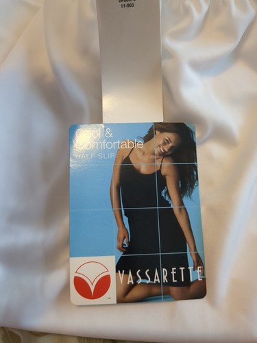 VTG Vassarette Satin Half Slip White Ice Nylon USA XL 16" NWT *Read* - Picture 8 of 12