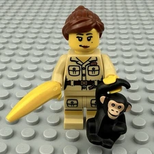 LEGO Zookeeper Minifigure Collectible Series 5 Female - Complete w/o Stand