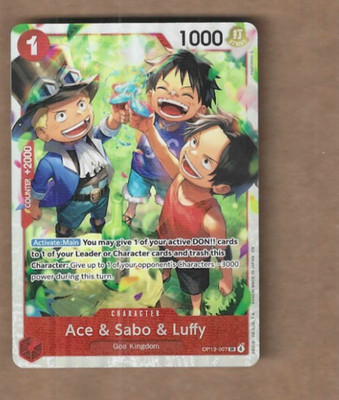 Ace & Sabo & Luffy OP13-007 Carrying On His Will Foil, ENGLISH