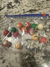 Miniature Billiard Pool Ball Set 1.5"  Misssing 14
