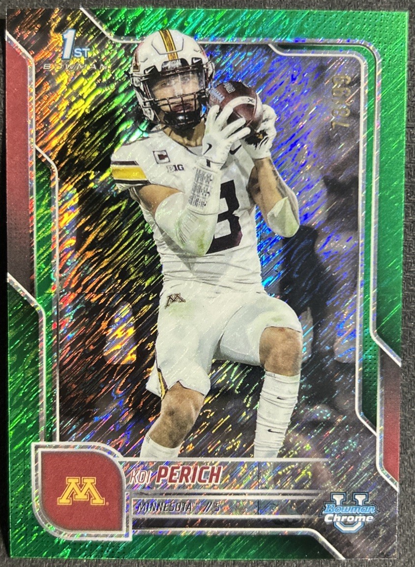 2025 Bowman Chrome U Koi Perich Green Shimmer Refractor /99 #116 Minnesota