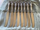 SET OF 8 WALLACE GRANDE BAROQUE 9 3/4" STERLING SILVER TRUE DINNER KNIVES KNIFE