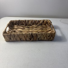 Rectangular Woven Wicker Storage Tray