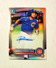 Ronny Cruz 2025 1st Bowman Chrome AUTO REFRACTOR 064/499 Cubs #CPA-RCR Raw RC z6