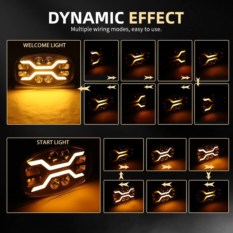 4X 10" Jumbo Oval LED Spot Lamp Dual Function DRL w/E-Mark Driving Light 12v 24v - Image 4 of 4