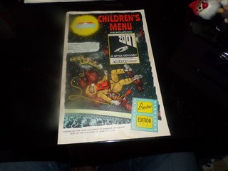 1968 Amuse A Menu Howard Johnson's Children's Menu 2001 Space Odyssey Comic food