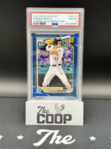 2024 Bowman Draft Konnor Griffin 1st True Blue Refractor /150 🏴‍☠️ PSA 8