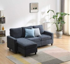 Daals Campbell 3 Seater Sofa with Reversible Chaise in Dark Grey sectional sofa